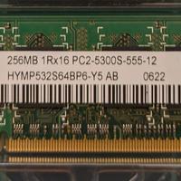 Ram Hynix 256MB  DDR2 sodimm per portatile
