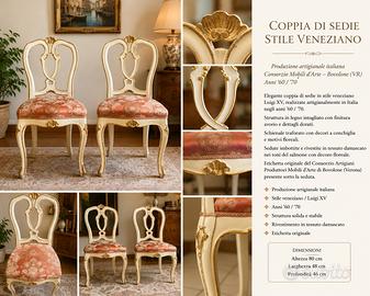Coppia di sedie stile veneziano/barocco