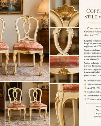 Coppia di sedie stile veneziano/barocco