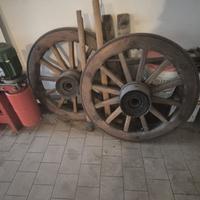 Ruote carro antico con assale