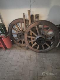 Ruote carro antico con assale