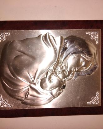 quadro Madonna in argento 