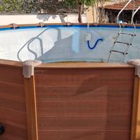 rivestimento piscina intex  finto legno