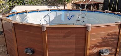 rivestimento piscina intex  finto legno