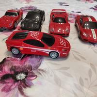 5 modellini Ferrari scala 1/38 collezione Shell 