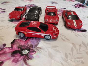 5 modellini Ferrari scala 1/38 collezione Shell 