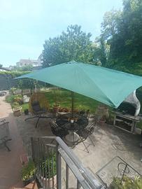 ombrellone 3x4 con basamento in cemento 