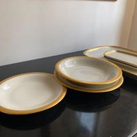 servito piatti bordo oro zecchino