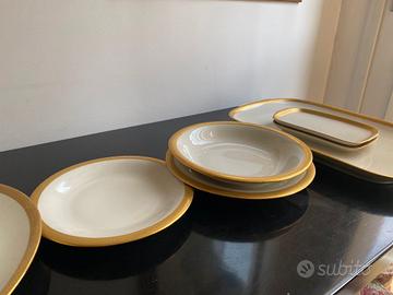 servito piatti bordo oro zecchino
