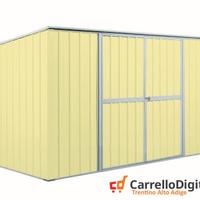 Casetta giardino in Acciaio 345x186cm - 6mq beige