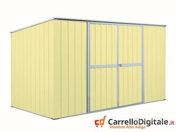 Casetta giardino in Acciaio 345x186cm - 6mq beige