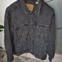 levi’s black trucker denim jacket xl vintage premi