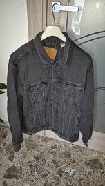 levi’s black trucker denim jacket xl vintage premi
