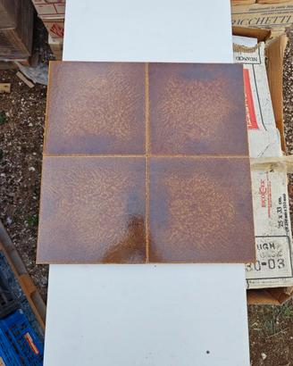 Stock Pavimento Vintage Marrone 25x25 Sassolgrande
