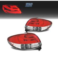 FANALI PER PEUGEOT 206 98-09 LIGHT BAR ROSSO CROMA