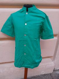 Casacca infermiere abbottona,m/manica tela cot 48