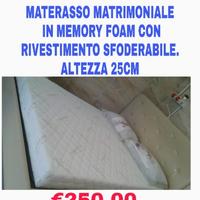 Materasso in memory foam matrimoniale