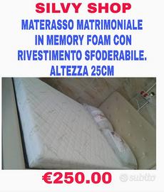Materasso in memory foam matrimoniale