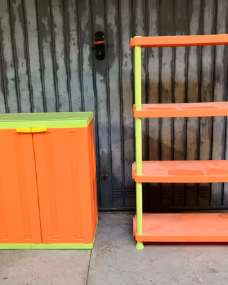 Armadietto mobiletto in plastica esterno giardino