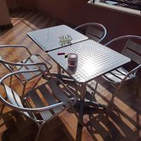 tavolino e sedie alluminio 