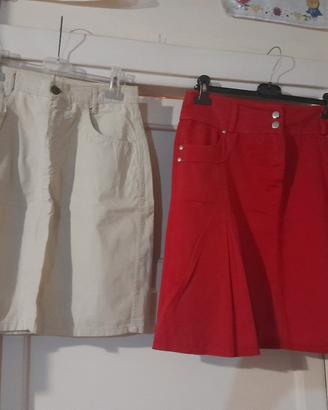 Nr. 2 minigonne (1 Carrera) tg 44 e XL (€ 5/€ 4)
