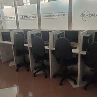 postazioni call center in blocco +switch + rack