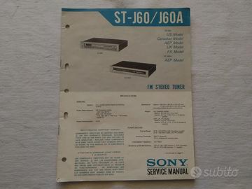 ST-J60 MANUALE DI SERVIZIO TUNER AM/FM SONY