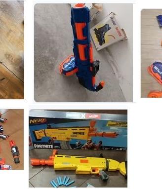 Fucili e mitragliatori NERF con proiettili