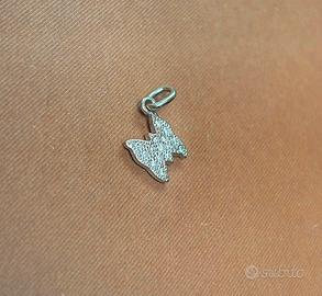 Charm Dodo by Pomellato oro bianco 750 diamantini