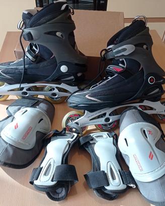 Rollerblade nr 45 con ginocchiere e paragomiti 