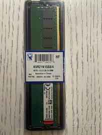 MEMORIA RAM Kingston KVR21N15S8/4 DDR4 4Gb
