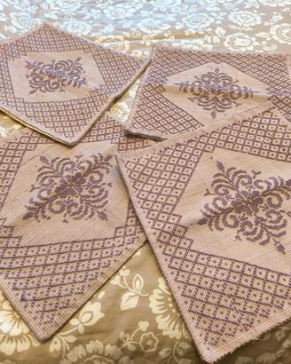 4 copri cuscini fatti a mano da artigiani sardi