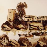 Quadro su cartoncino 33 x 24 cm di Salvatore Spano