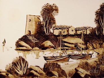 Quadro su cartoncino 33 x 24 cm di Salvatore Spano