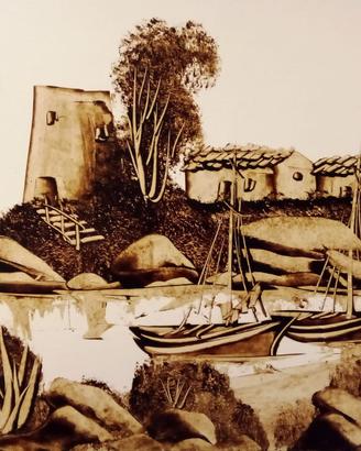 Quadro su cartoncino 33 x 24 cm di Salvatore Spano