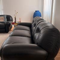 Divano letto in pelle vintage anni 80