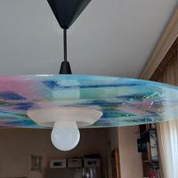 Lampadario in vetro colorato 