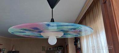 Lampadario in vetro colorato 