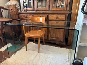 Scrivania a ponte tavolo in cristallo – Elegante