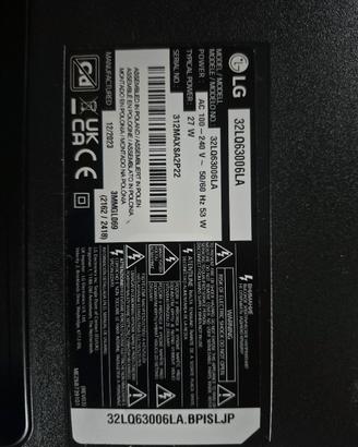 tv Lg modello 32LQ63006LA
