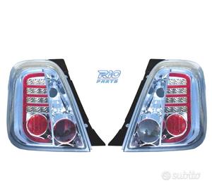 FANALI FIAT 500 07- LED FONDO CROMATO