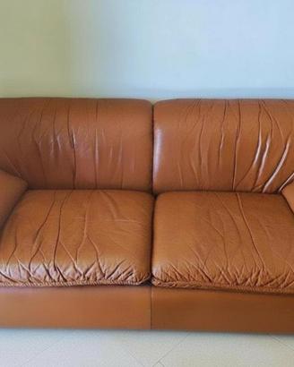 Divano vintage in pelle cognac anni ’70/’80 – anch