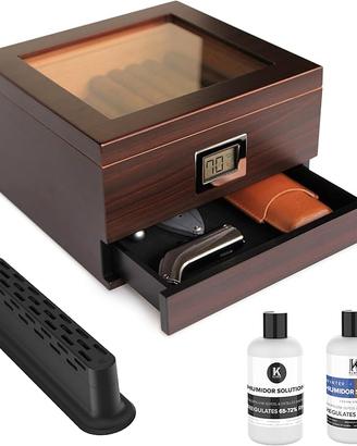 Humidor per Sigari in Cedro con Finiture in Cilieg