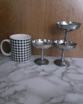 Coppette in acciaio inox per frutta o gelato