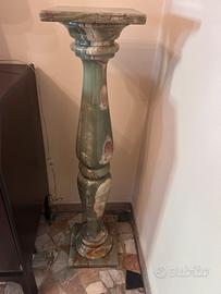 Coppia colonne in onice verde anni 50 intatte