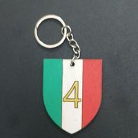 Portachiavi 4°scudetto Napoli in legno colorato