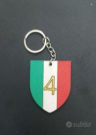 Portachiavi 4°scudetto Napoli in legno colorato