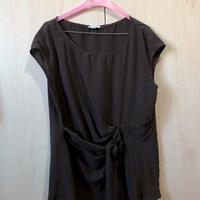 Camicia maglia donna Marella marrone semi lucido