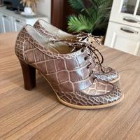 Scarpe col tacco francesine pelle rosa Bruno Magli