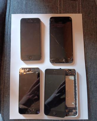 Lotto 4 iphone apple guasti per ricambi